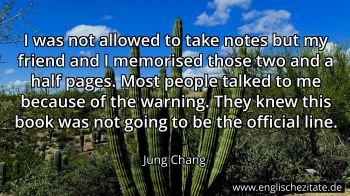 Englisches Zitat von Jung Chang als Bild