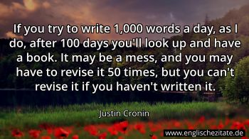 Englisches Zitat von Justin Cronin als Bild