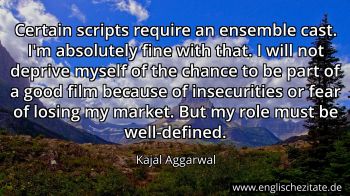 Englisches Zitat von Kajal Aggarwal als Bild