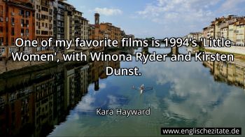 Englisches Zitat von Kara Hayward als Bild