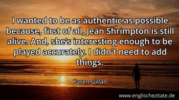 Englisches Zitat von Karen Gillan als Bild