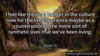 Englisches Zitat von Karen O als Bild