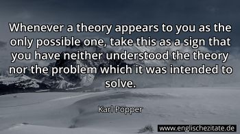 Englisches Zitat von Karl Popper als Bild