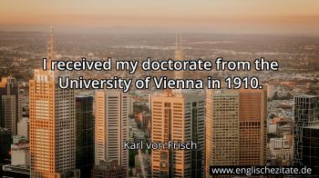 Englisches Zitat von Karl von Frisch als Bild