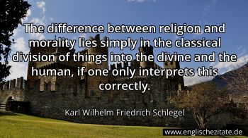 Englisches Zitat von Karl Wilhelm Friedrich Schlegel als Bild
