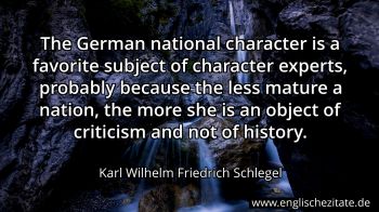 Englisches Zitat von Karl Wilhelm Friedrich Schlegel als Bild