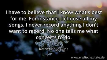Englisches Zitat von Katherine Jenkins als Bild