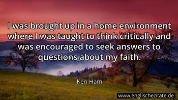 Englisches Zitat von Ken Ham als Bild