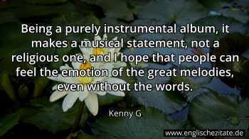 Englisches Zitat von Kenny G als Bild