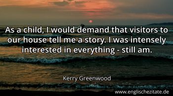 Englisches Zitat von Kerry Greenwood als Bild