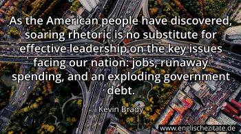 Englisches Zitat von Kevin Brady als Bild