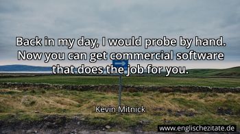 Englisches Zitat von Kevin Mitnick als Bild