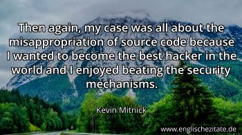 Englisches Zitat von Kevin Mitnick als Bild