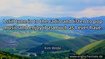 Englisches Zitat von Kim Wilde als Bild