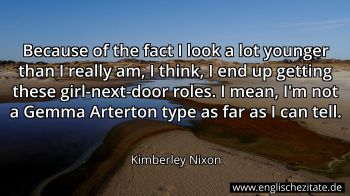 Englisches Zitat von Kimberley Nixon als Bild