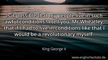 Englisches Zitat von King George V als Bild