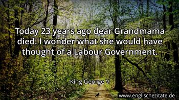 Englisches Zitat von King George V als Bild