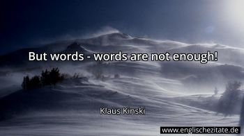 Englisches Zitat von Klaus Kinski als Bild