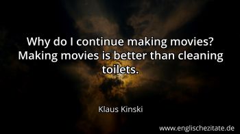 Englisches Zitat von Klaus Kinski als Bild