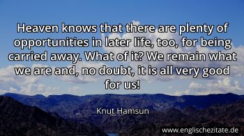 Englisches Zitat von Knut Hamsun als Bild