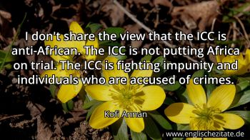Englisches Zitat von Kofi Annan als Bild