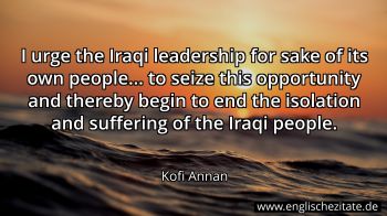 Englisches Zitat von Kofi Annan als Bild