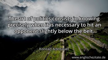 Englisches Zitat von Konrad Adenauer als Bild