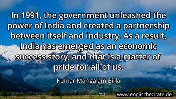 Englisches Zitat von Kumar Mangalam Birla als Bild