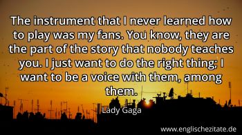 Englisches Zitat von Lady Gaga als Bild