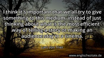 Englisches Zitat von Lars von Trier als Bild
