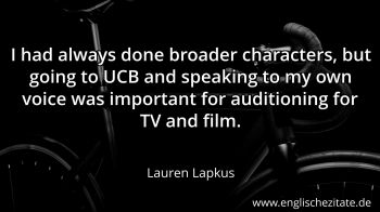 Englisches Zitat von Lauren Lapkus als Bild