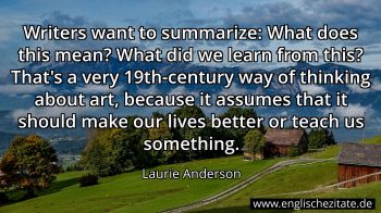 Englisches Zitat von Laurie Anderson als Bild