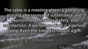 Englisches Zitat von Laurie Colwin als Bild