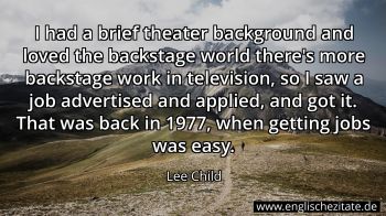 Englisches Zitat von Lee Child als Bild