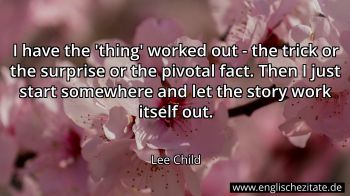 Englisches Zitat von Lee Child als Bild