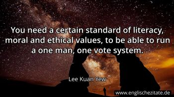 Englisches Zitat von Lee Kuan Yew als Bild