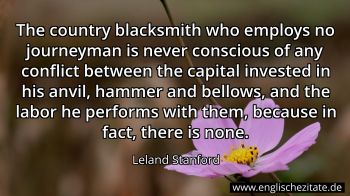Englisches Zitat von Leland Stanford als Bild