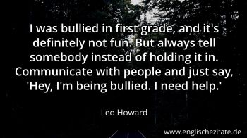 Englisches Zitat von Leo Howard als Bild