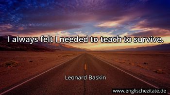 Englisches Zitat von Leonard Baskin als Bild