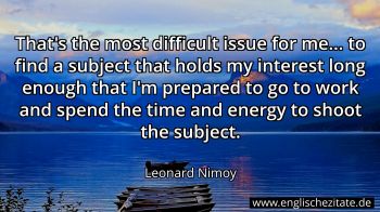 Englisches Zitat von Leonard Nimoy als Bild