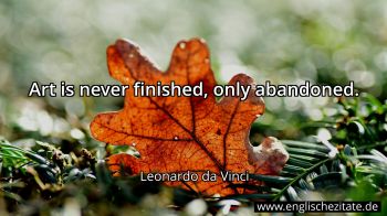 Englisches Zitat von Leonardo da Vinci als Bild
