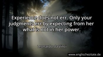 Englisches Zitat von Leonardo da Vinci als Bild