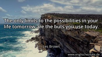 Englisches Zitat von Les Brown als Bild