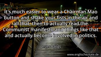 Englisches Zitat von Lester Bangs als Bild