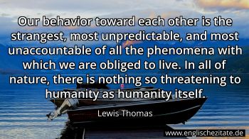 Englisches Zitat von Lewis Thomas als Bild
