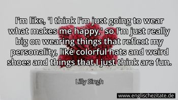 Englisches Zitat von Lilly Singh als Bild