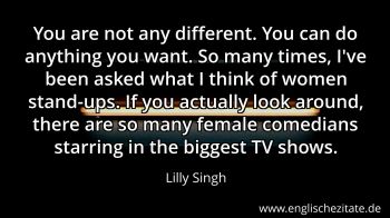 Englisches Zitat von Lilly Singh als Bild