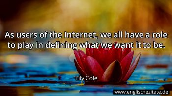 Englisches Zitat von Lily Cole als Bild