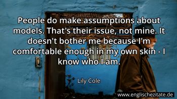 Englisches Zitat von Lily Cole als Bild