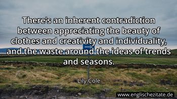 Englisches Zitat von Lily Cole als Bild